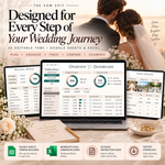 The Vow Edit | The Ultimate Wedding Planner Spreadsheet | Google Sheets + Excel | 20 Editable Planning Tabs