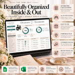 The Vow Edit | The Ultimate Wedding Planner Spreadsheet | Google Sheets + Excel | 20 Editable Planning Tabs
